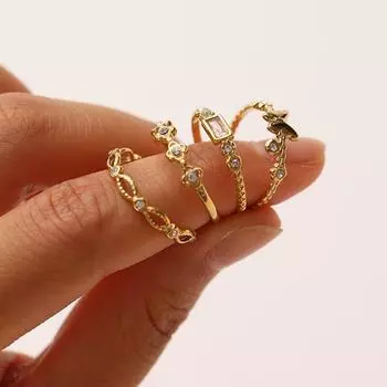 Кольца-бабочки для женщин, квадратное кольцо с открытым цирконием из нержавеющей стали, трендовые роскошные корейские модные украшения Anillos Mujer