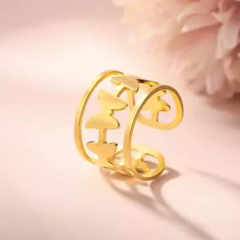 Кольца-бабочки для женщин, парные кольца opening adjustable