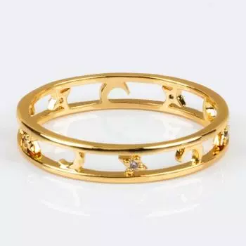 Кольца Canner из стерлингового серебра 925 пробы с лунным цирконом и бриллиантами для женщин, пара, позолоченные мини-ювелирные изделия 6