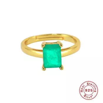 Кольца Canner, стерлинговое серебро 925 пробы, кольцо с турмалином Параиба, роскошное квадратное кольцо, ювелирные изделия, женские ювелирные изделия высокого качества