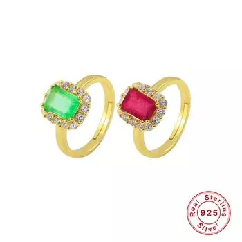 Кольца Canner, стерлинговое серебро 925 пробы, турмалин Параиба, роскошные кольца, женские гламурные изделия высокого ювелирного искусства красный