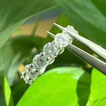 Кольца COSFIX с круглым муассанитом для женщин 0,1-5 карат, женское кольцо с муассанитом, роскошное женское кольцо с полным муассанитом, подарок 455.566.57.588.59