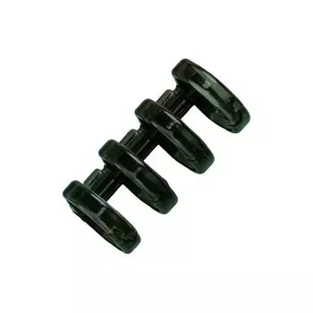 Кольца для блокнотов, круглые, для переплета листов, 4 кольца, гребни чёрный