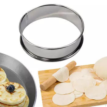 Кольца для булочек, двойной свернутый круглый инструмент для изготовления выпечки, антипригарный торт для вечеринки argent 8cm
