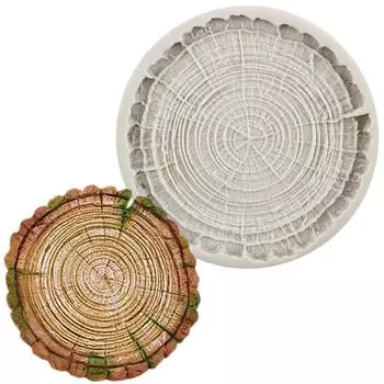 Кольца для деревьев, кружевные силиконовые формы из смолы, пень, формы для помадки, инструменты для украшения шоколада, выпечки, торта, конфеты, формы из полимерной глины