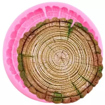 Кольца для деревьев, кружевные силиконовые формы из смолы, пень, формы для помадки, инструменты для украшения шоколада, выпечки, торта, конфеты, формы из полимерной глины