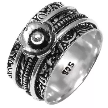 Кольца для медитации, кольца от беспокойства, драгоценные камни, унисекс, серебряные кольца 925 пробы 8