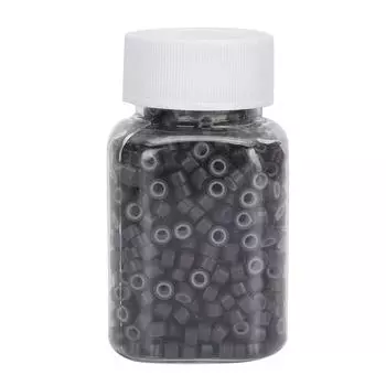 Кольца для наращивания волос Петли Силиконовые Микро Бусины Ссылки Алюминиевый Инструмент для наращивания волос 3# Темный