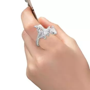 Кольца для натяжения ниток Dragon Crochet Регулируемые кольца для вязания крючком с металлическими спиральными маркерами петель Кольцо-держатель пряжи Dragon с коробкой для хранения B