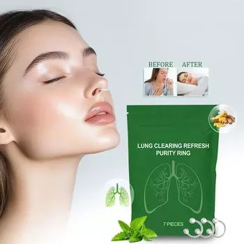 Кольца для носа, лимфодренажные кольца для носа, здоровые лимфодренажные кольца для носа, коррекция фигуры, 7 штук One Size белый