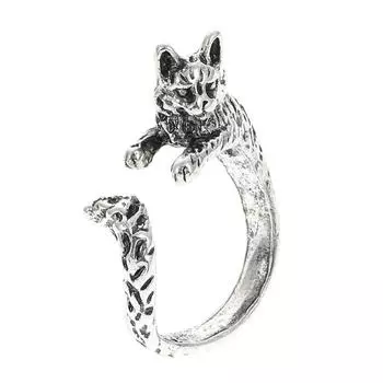 Кольца для открытия кошачьего кота из темного цинкового сплава, винтажное кольцо в форме кошки, изящные кольца для животных, подарок для девочки as picture