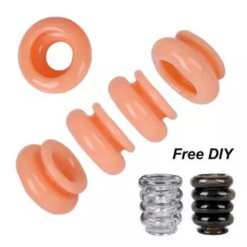 Кольца для пениса свободного размера для мужчин, замок для головки яичка, удлинитель для увеличения члена, медицинский тренажер для задержки эякуляции, секс-игрушки для взрослых 18
