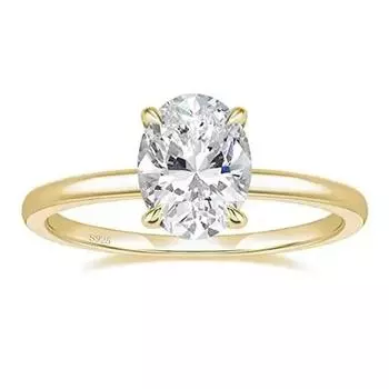 Кольца для помолвки Trumium 3CT из стерлингового серебра 925 пробы с овальной огранкой, солитером и кубическим цирконием CZ, обручальные кольца для женщин, размер 3-11 5 серебряный