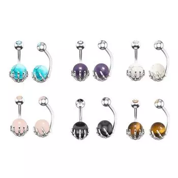 Кольца для пупка из нержавеющей стали 316L, кольца для пупка, пирсинг живота для женщин и мужчин, пляжные украшения для тела, штанга для живота, висячие