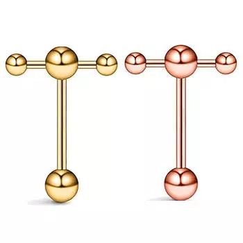 Кольца для языка Съемный шарик Язык штанги Рабское кольцо для пирсинга Пирсинг для штанги серебряный