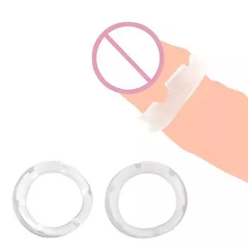 Кольца для расширения пениса, тренажер для задержки, многоразовые, коррекция крайней плоти, секс-игрушки для мужчин, 2 шт., кольцо для пениса с кисточкой, секс-товары для взрослых