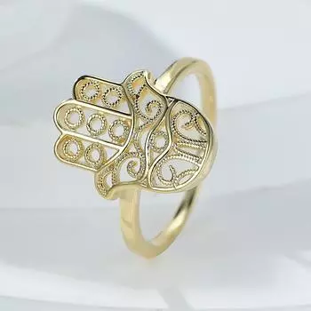 Кольца для рук золотого цвета Хамса для женщин Амулет Фатимы Кольца для рук Винтажные украшения Подарок на день рождения 5 золотой