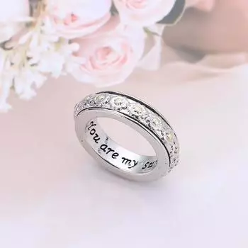 Кольца для снятия стресса с бриллиантами, вращающееся кольцо-спиннер, вращающееся кольцо-ромашка для девочек 10