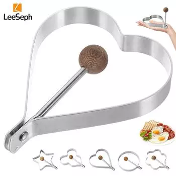 Кольца для жарки яиц, формы для колец из нержавеющей стали для приготовления яиц, форма для колец для яиц, кулинарное кольцо в форме звезды и сердца для яиц