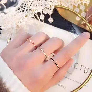 Кольца для женщин из титановой стали, ювелирные изделия цвета розового золота, мужские простые свадебные кольца, ширина хвоста 1 мм, штабелируемые, тонкий круг 3 розового золота/чёрный
