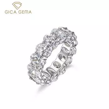 Кольца Gica Gema с высокоуглеродистыми бриллиантами, серебро 925 пробы, 1,3 карата, уникальный дизайн, романтические изящные украшения на палец, подарки для свадебной вечеринки, новый тренд 5 белый