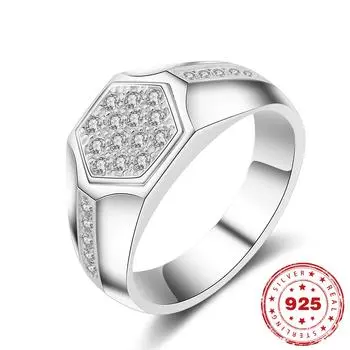 Кольца Hoyon S925 Sterling Silver Color Origin Natural Aaa Carat Diamond Jewel Stone Invisible Setting Silver 925 Jewelry Rings Box 13