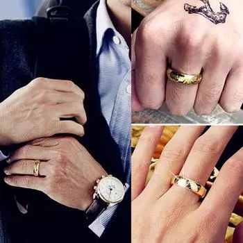 Кольца из 18-каратного золота, ювелирные изделия из нержавеющей стали, винтажный стиль, модное покрытие с надписью для мужчин и женщин, подарки для аксессуаров «Властелин колец» 9 серебряный