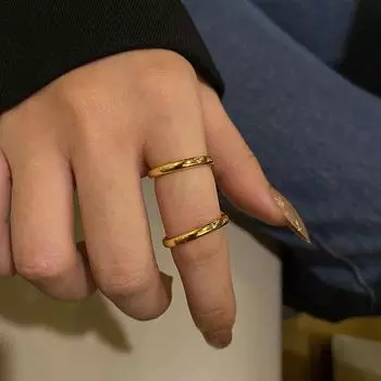 Кольца из двухслойного серебра 925 пробы, женские, простые, модные, изменяемые по размеру, классные ювелирные изделия Resizable