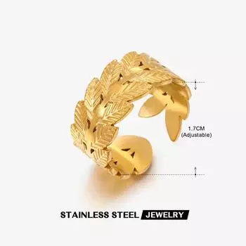 Кольца из нержавеющей стали 316L для женщин, регулируемые золотые кольца с маленькой звездочкой, открытые кольца, женские ювелирные изделия, свадебные подарки, новые модные 7