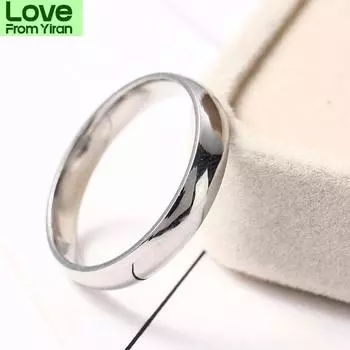Кольца из нержавеющей стали серебряного цвета, гладкие, простые, на заказ, свадебные пары, обручальное кольцо для женщин и мужчин, модные ювелирные изделия, новые 7