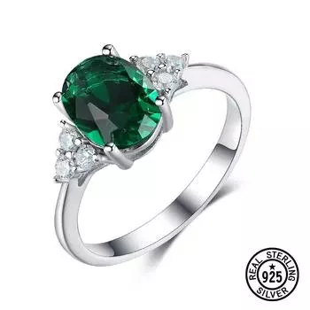 Кольца из стерлингового серебра 925 пробы для женщин, русские созданные нано-изумрудные нежные кольца для девочек, пары, классические ювелирные украшения 8