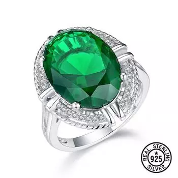 Кольца из стерлингового серебра 925 пробы для женщин, классические русские нано-изумруды, роскошное кольцо, подарки на день рождения, ювелирные украшения 7