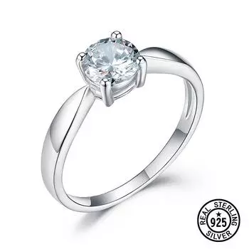 Кольца из стерлингового серебра 925 пробы для женщин, классические кольца для свадьбы, годовщины свадьбы, пасьянсы, роскошные обручальные ювелирные украшения 6