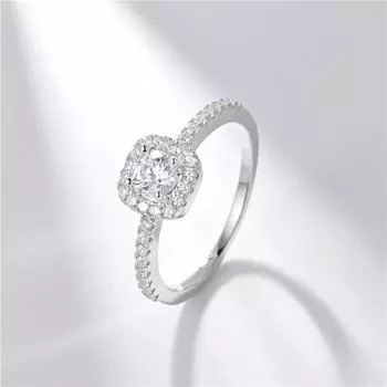 Кольца из стерлингового серебра 925 пробы для женщин, кольца с кристаллами и цирконием, модные помолвочные классические свадебные ювелирные изделия 6