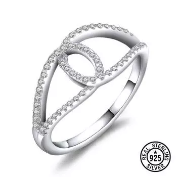Кольца из стерлингового серебра 925 пробы для женщин с кубическим цирконием, простые, модные, новые линии, кольца для вечеринок, подарки, европейские ювелирные изделия 6
