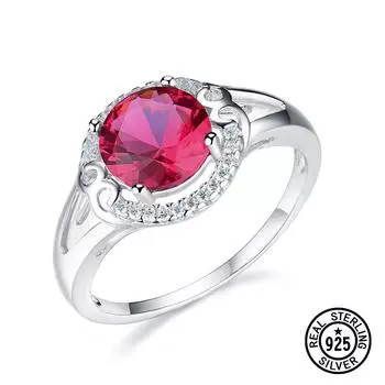 Кольца из стерлингового серебра 925 пробы, милые подарки для девочек, созданные кольца с нано-рубином для женщин и друзей, популярные ювелирные украшения 6