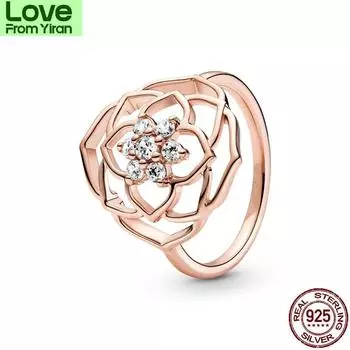 Кольца из стерлингового серебра Codemonkey 925 пробы для женщин, новое весеннее кольцо с лепестками роз, изготовление ювелирных изделий, подарок на вечеринку, помолвку Cmr098 7