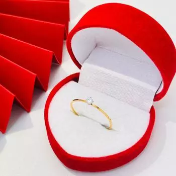 Кольца из титановой стали с одним фианитом, простые тонкие обручальные кольца для женщин и девочек 7