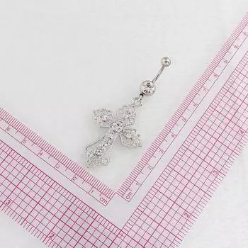 Кольца крестики-крестики из нержавеющей стали для женщин, украшения для пирсинга тела белый