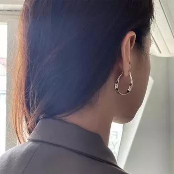 Кольца Мёбиуса витые серьги простые атмосферные украшения для ушей женские серьги высокого чувства серебряные иглы модные 925 silver needles