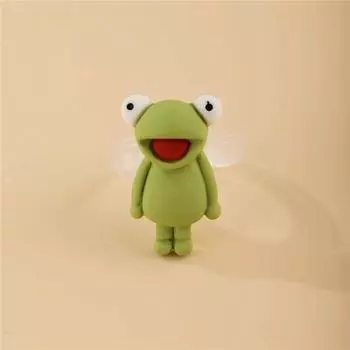 Кольца на палец из смолы с забавными животными и зеленой лягушкой для женщин и мужчин, кольцо в стиле панк Bague Anillos, ювелирное изделие, подарок для друзей