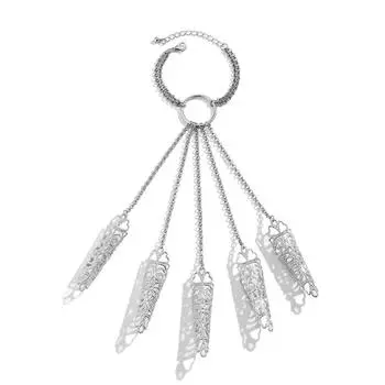 Кольца на руки Кольца для ногтей с браслетом Ювелирные аксессуары Кольца на фаланги Фото Про Silver-A