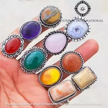 Кольца оптом, кольцо с серебряным покрытием 925 пробы, кольцо с несколькими драгоценными камнями, кольцо ручной работы, женское кольцо, оптовая продажа колец, подарочное кольцо, размер США от 5 до 10 Free Size красный