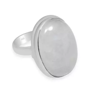 Кольца ручной работы овальной формы из натурального радужного лунного камня из стерлингового серебра 925 пробы для женщин и девочек 6.25