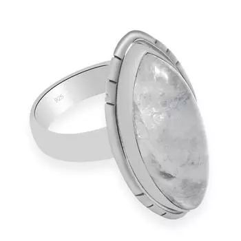 Кольца ручной работы в форме маркизы из натурального радужного лунного камня из стерлингового серебра 925 пробы для женщин и девочек 6.75