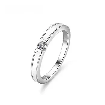 Кольца с эмалью из муассанита 0,1 карата для женщин и девочек, нежное кольцо из стерлингового серебра 925 пробы, подарок для рождественской вечеринки, модные украшения 5