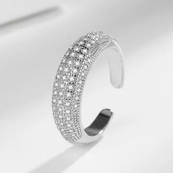 Кольца с цирконием, женские кольца с нишевым дизайном, модный и универсальный темперамент, высококачественные кольца на указательный палец белого золота