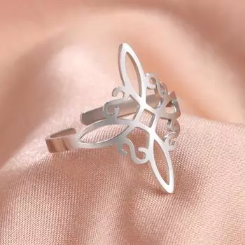 Кольца с ведьмами, кольца с колдовскими узлами из нержавеющей стали, подарок для женщин, подвеска с геометрическим кельтским узлом, винтажные ювелирные изделия