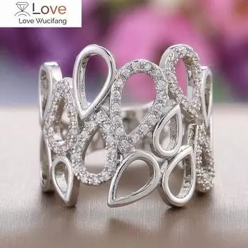 Кольца серебряного цвета с выемкой в форме капли воды для женщин, модные универсальные дизайнерские аксессуары, нежные украшения для вечеринок 6