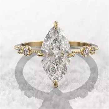 Кольца Sterling AAA Crystal Marquise Cubic Zirconia для женщин, модные тонкие кольца, помолвочные свадебные украшения 6
